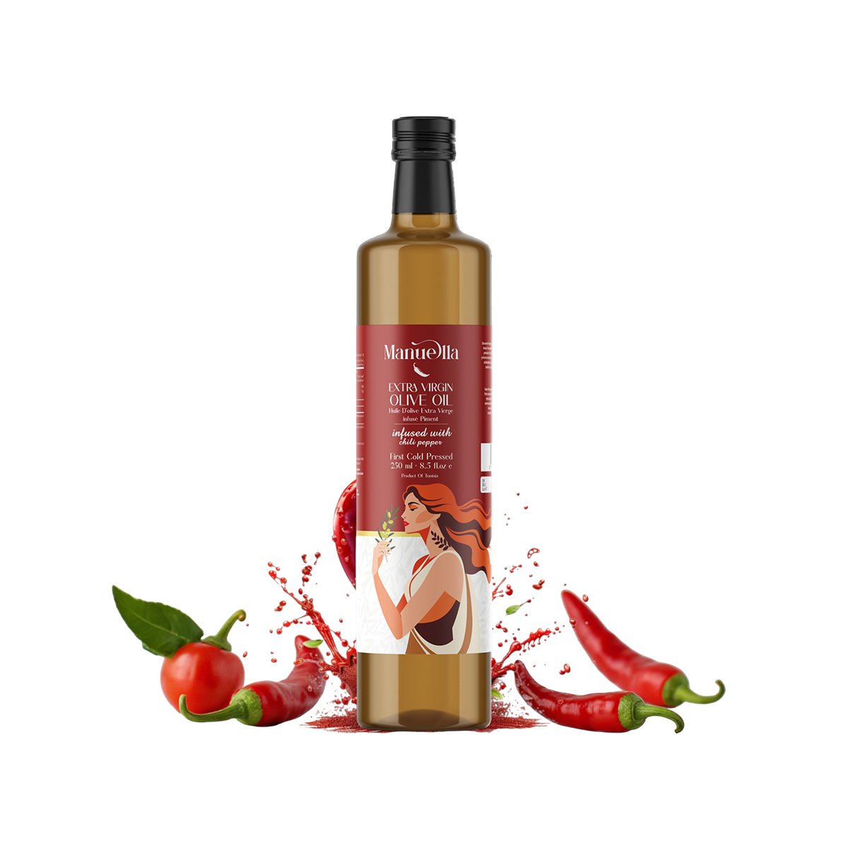 Huile d’Olive Vierge Extra Infusée au Piment – 250 ml