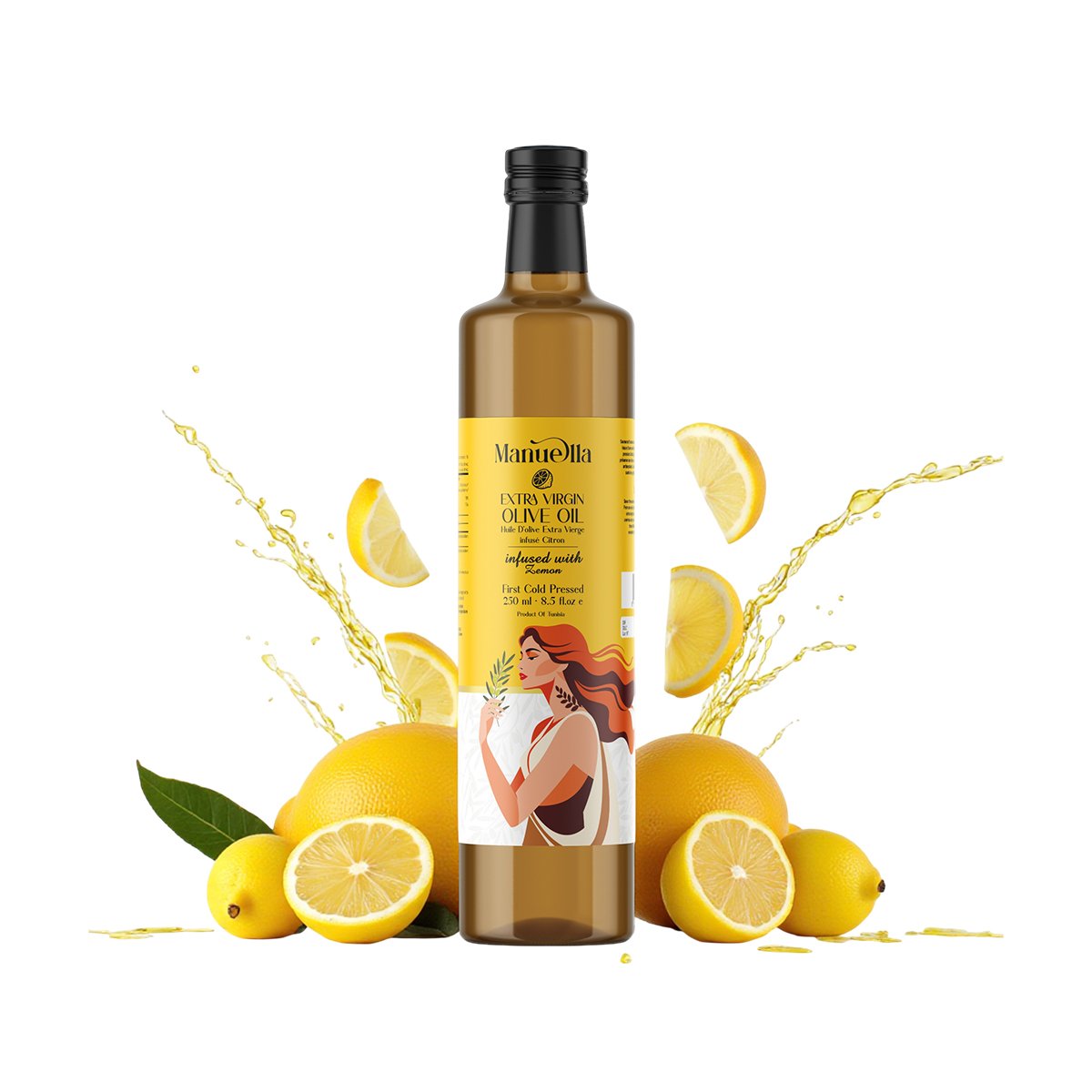 Huile d’Olive Vierge Extra Infusée au Citron – 250 ml